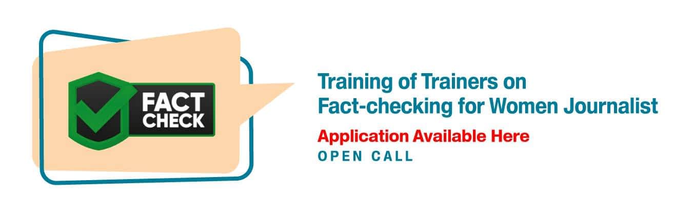 Training of trainers on fact-checking for women journalist
