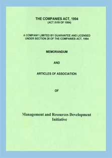 Memorandum and Article of Association